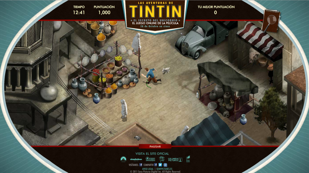 Captura del juego online LAS AVENTURAS DE TINTIN Captura del juego online LAS AVENTURAS DE TINTIN